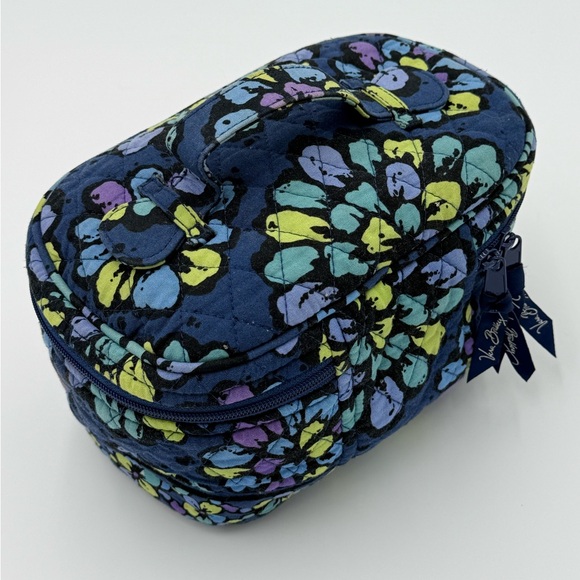 Vera Bradley Handbags - Vera Bradley Blue Floral Quilted Cosmetic Bag